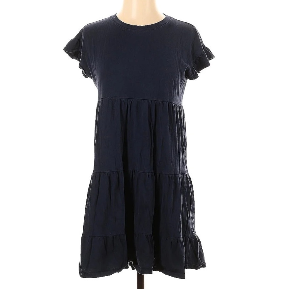 J. Crew tiered cotton ruffle sleeve dress
